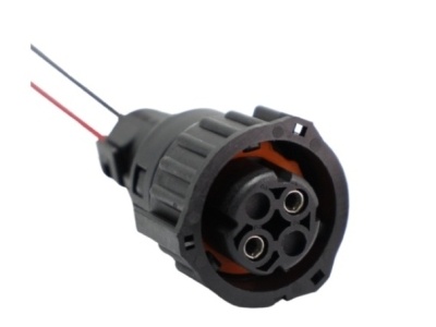 Conector 2 vias redondo 
